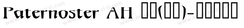 Paternoster AH 常规(西方)字体转换